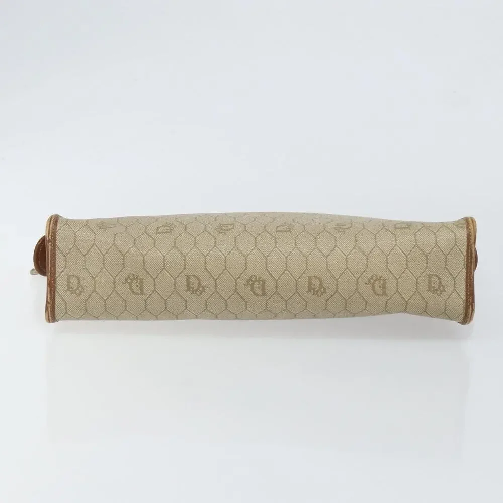 Dior Honeycomb Canvas Clutch Bag Beige